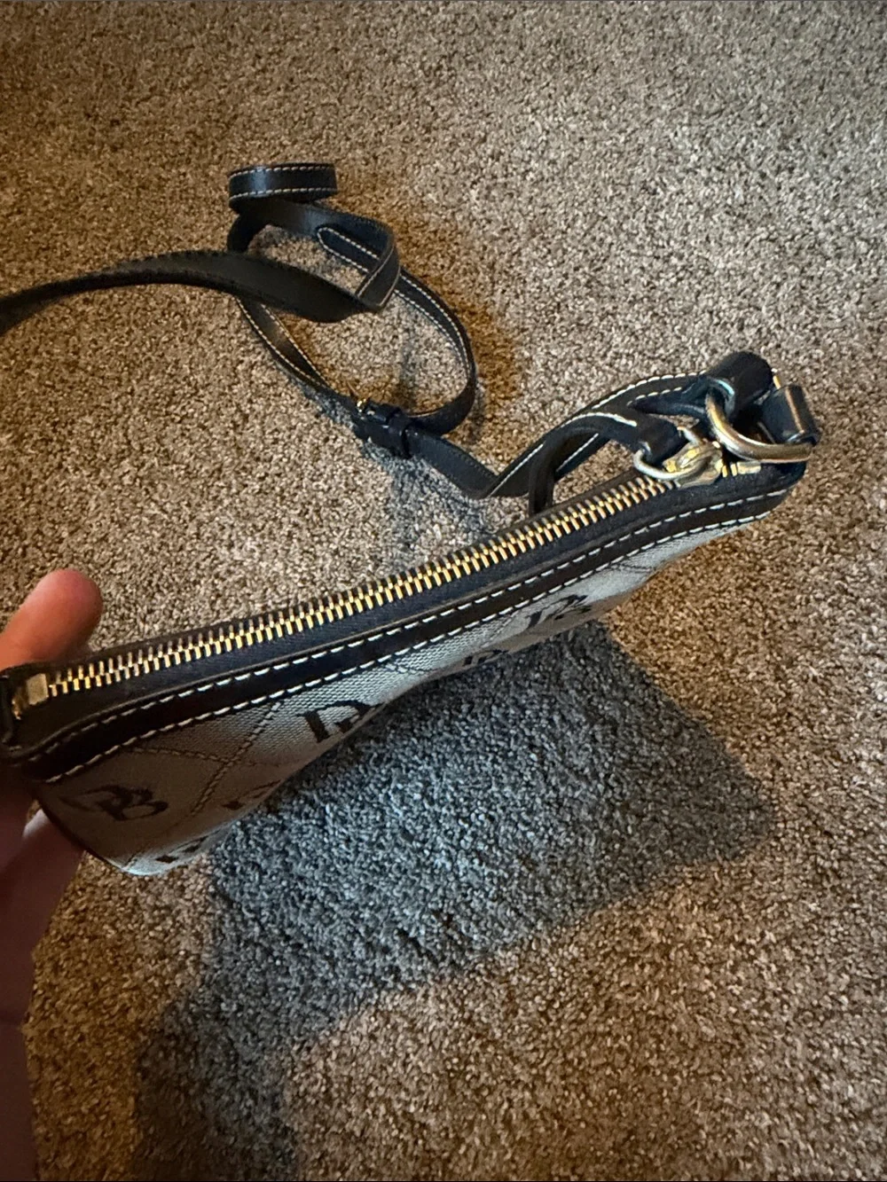 Dooney & Bourke Black and Gray Crossbody Bag